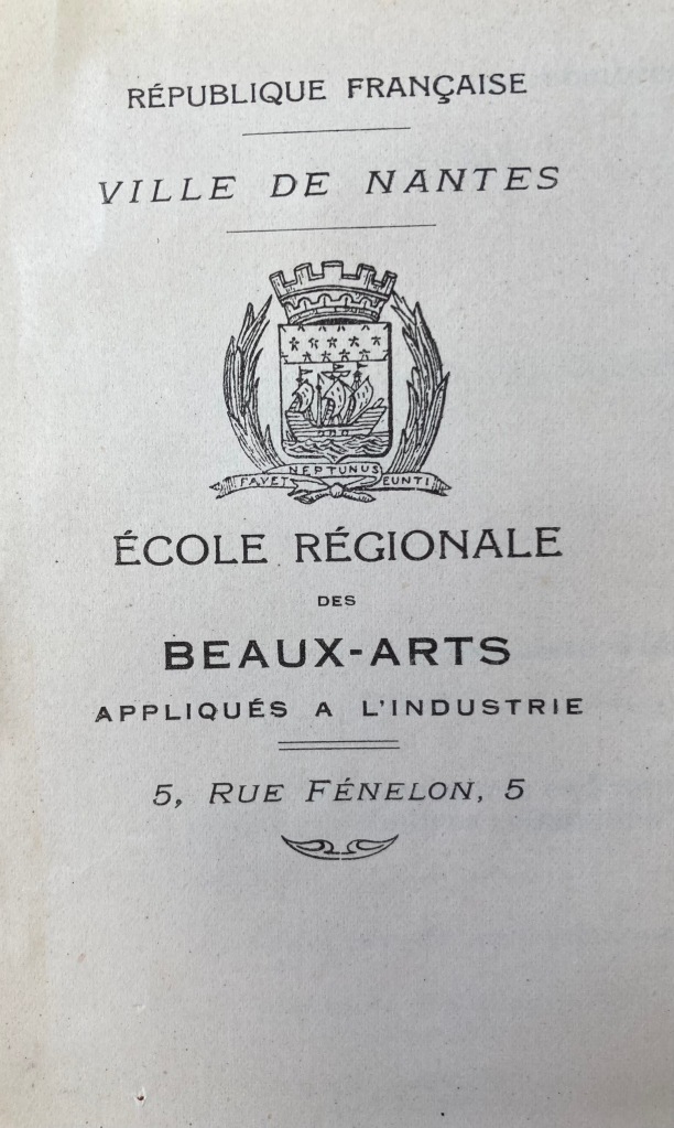 Papier à en-tête Ecole Régionale des Beaux-Arts Nantes